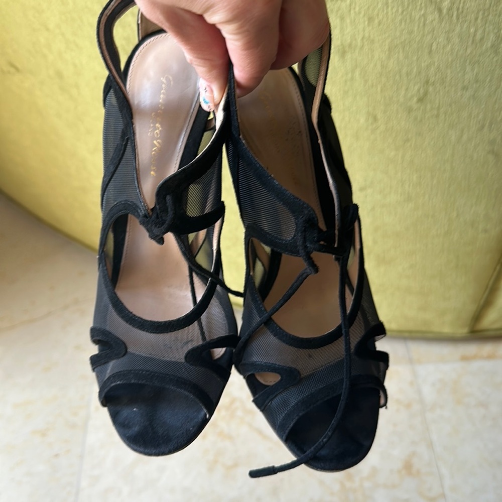 Gianvito Rossi lace up mesh sandals